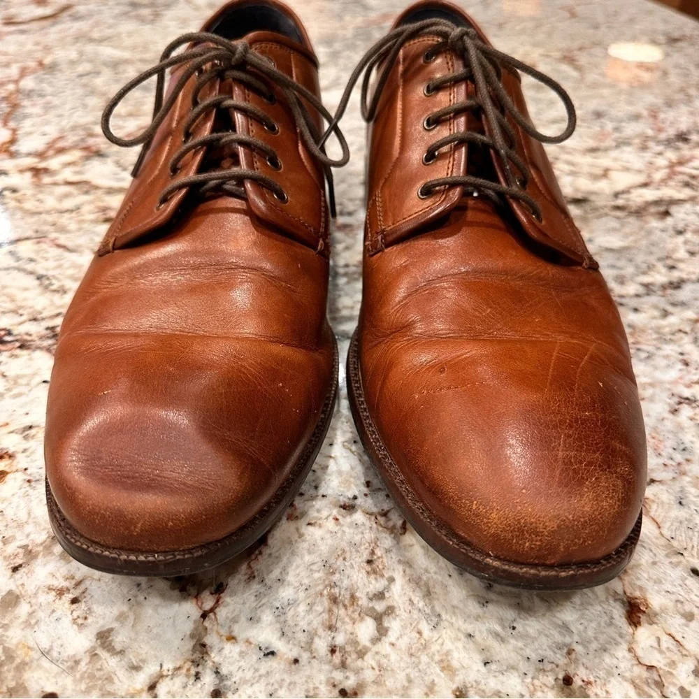 Cole Haan Classic Brown Leather Sawyer  plain Men's dress Oxford Shoes size 14
